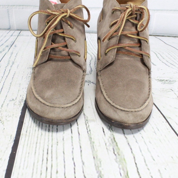 Sebago Tan Brown Suede Heeled Ashton Ankle Boots 9 - Picture 3 of 8